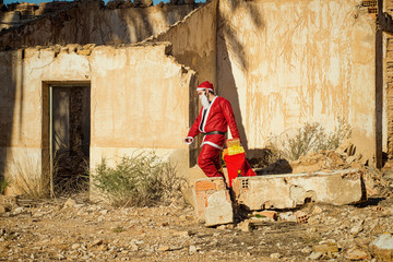 Obraz na płótnie Canvas Fed up Santa