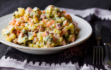 Olivier salad, Christmas food