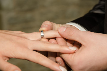 Wedding - holding hands