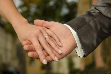 Wedding - holding hands