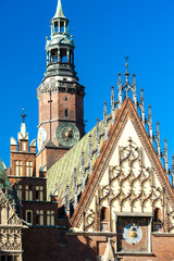 Town Hall on Main Market Square, Wroclaw, Silesia, Poland