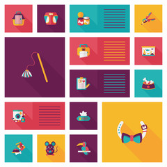 Pet ui flat design background set, eps10