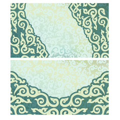 Business card in oriental style.