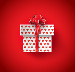 Vector illustration of  gift box.
