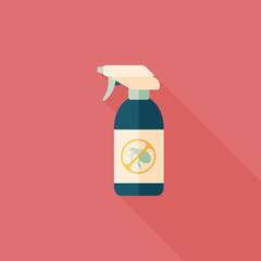 Pet flea spray flat icon with long shadow,eps10