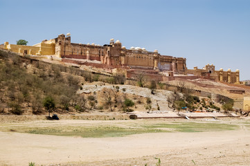 Fototapeta na wymiar Amber Fort near Jaipur, Rajahstan in India
