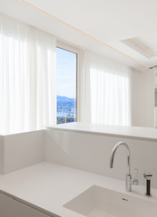 White super minimalist kitchen