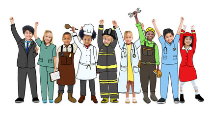 Group of Children Standing in a Variation Uniform © Rawpixel.com