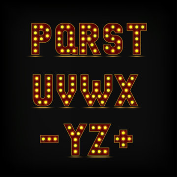 lightbulb alphabet font