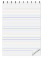 Notebook. Paper. Line