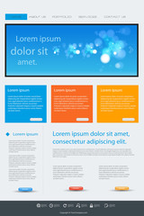 Website blue color template