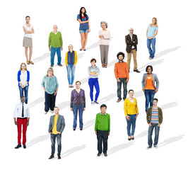 Fototapeta premium Group of Multiethnic Diverse Cheerful People
