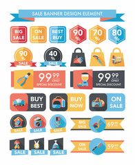 Pet sale banner flat design background set, eps10