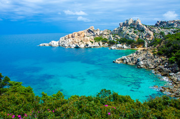 Fototapeta na wymiar Sardinia Coast - Capo Testa - Italy