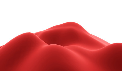 Red terrain rendered on white