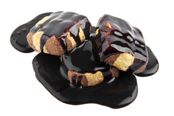 homemade biscuits in chocolate