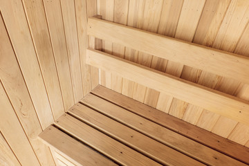 Obraz na płótnie Canvas Sauna wooden Bench