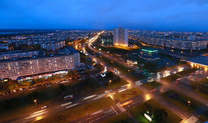 Naberezhnye Chelny, Russia - October 7, 2014: city ​​night l