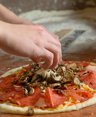 Fresh Italian pizza dough
