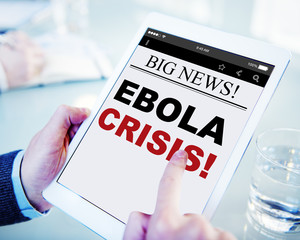 Digital Online News Headline Ebola Crisis Concepts