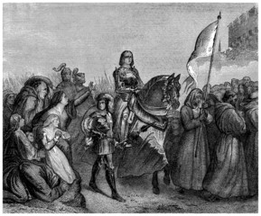 Fototapeta premium Joan of Arc : entering Orleans - 15th century