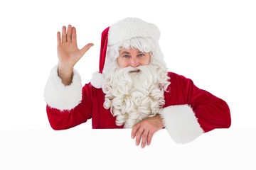 Portrait of santa claus waving