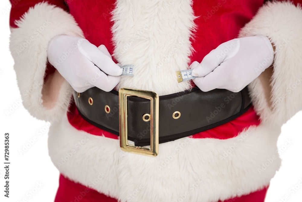 Poster santa claus using measuring tape