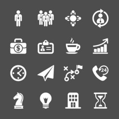business strategy icon set, vector eps10