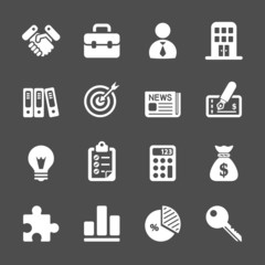 business and office icon set, vector eps10