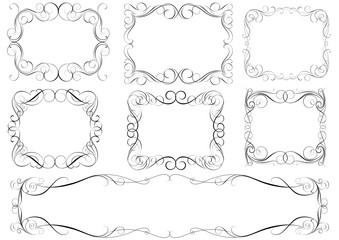 Calligraphic set frames