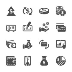 money icon set, vector eps10