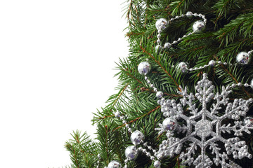 Fototapeta na wymiar Christmas tree with decor