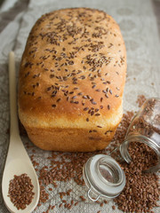 bread with flax seed