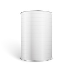 White Blank Tincan Metal Tin Can, Canned Food.