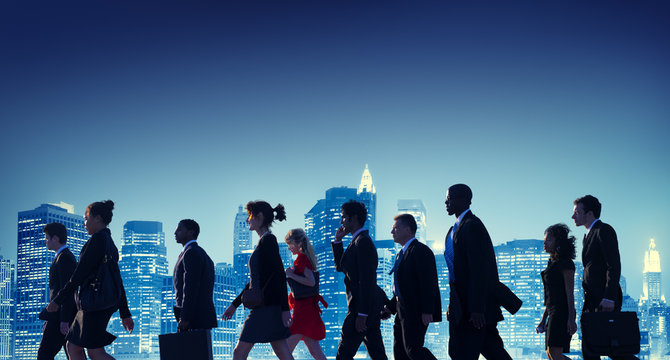 Business People New York Commuting Concept