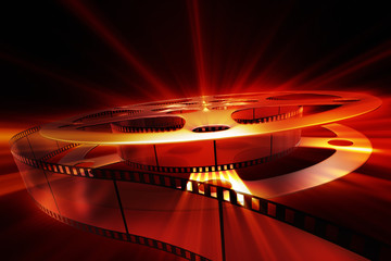 Film reel with shine