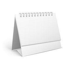 Blank paper desk spiral calendar