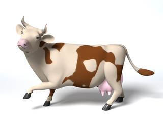 Dancing cartoon cow