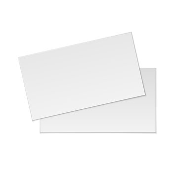 blank business cards on white background