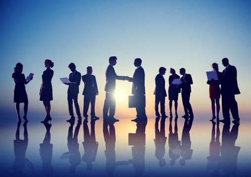 Business People New York Outdoor Meeting Concept