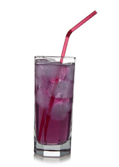 Water with ice in a glass