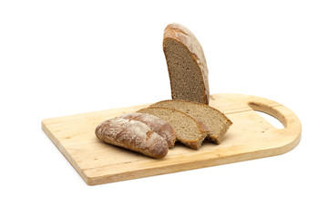 bread on the white background