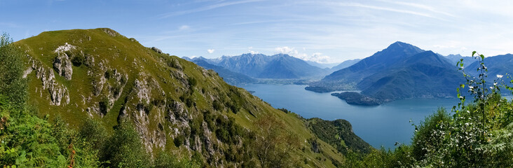 Naklejka na ściany i meble Panoramic images of Lake of Como