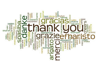 Conceptual thank you word cloud