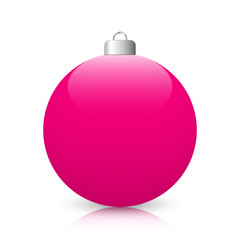 Pink Christmas Ball with Reflection