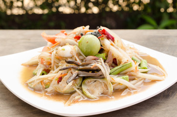 papaya salad with crab pickled