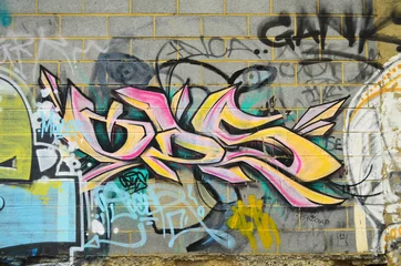Crédence de cuisine en verre imprimé Graffiti Graffiti Street Art Wall