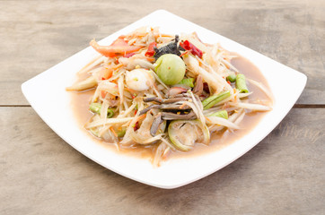 papaya salad with crab pickled