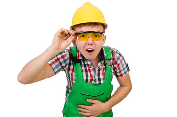 Industrial worker isolated on the white background