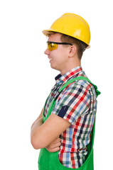 Industrial worker isolated on the white background